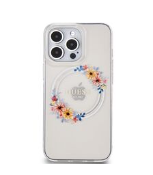Guess “Flowers Wreath Collection” MagSafe Hard Case Θήκη προστασίας από σκληρό πλαστικό – iPhone 13 Pro (Διάφανο – GUHMP13LHFWFCT)