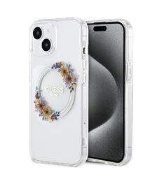 Guess “Flowers Wreath Collection” MagSafe Hard Case Θήκη προστασίας από σκληρό πλαστικό – iPhone 14 (Διάφανο – GUHMP14SHFWFCT)