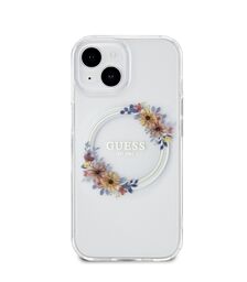 Guess “Flowers Wreath Collection” MagSafe Hard Case Θήκη προστασίας από σκληρό πλαστικό – iPhone 14 (Διάφανο – GUHMP14SHFWFCT)