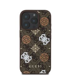 Guess Magsafe “Peony on 4G Background Collection” Hard Case Θήκη προστασίας από σκληρό πλαστικό – iPhone 16 Pro (Καφέ  – GUHMP16LP4PWPW)