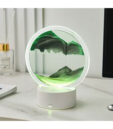 Sandscape Lamp – Περιστρεφόμενο 3D διακοσμητικό φωτιστικό με κινούμενη άμμο (Κυκλικό)