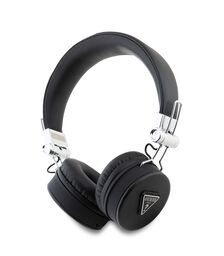 Guess Grained Triangle Logo Classic Round Shape Bluetooth ENC Headphones (Black - GUBH70PGTSPSK)