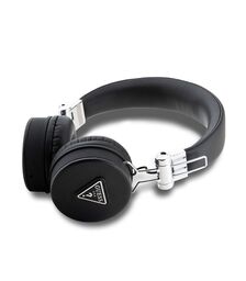 Guess Grained Triangle Logo Classic Round Shape Bluetooth ENC Headphones (Black - GUBH70PGTSPSK)