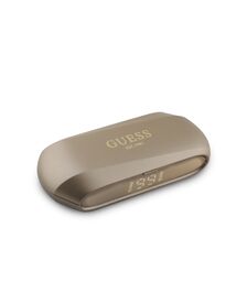 Guess Elongated Metallic Classic Printed Logo True Wireless ENC Earphones (Gold - GUTWSC2MCDSD)