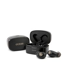 Guess Bluetooth Stereo Headset 5.0 True Wireless Ασύρματα Ακουστικά & θήκη φόρτισης (Μαύρα - GUTWSJL4GBK)