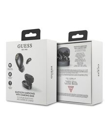 Guess Bluetooth Stereo Headset 5.0 True Wireless Ασύρματα Ακουστικά & θήκη φόρτισης (Μαύρα - GUTWSJL4GBK)