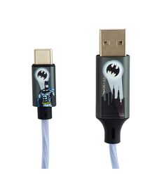 Lazerbuilt Batman Light-Up USB-C Φωτιζόμενο καλώδιο φόρτισης μήκους 1,2 μέτρα