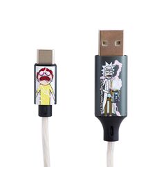 Lazerbuilt Rick & Morty Light-Up USB-C Φωτιζόμενο καλώδιο φόρτισης μήκους 1,2 μέτρα