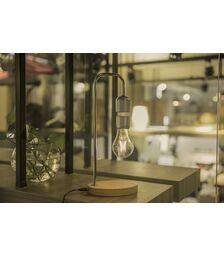 Designnest® Levitating Light Bulb |Table Lamp| Μαγνητικό αιωρούμενο επιτραπέζιο φωτιστικό (μαύρο)