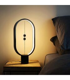 Designnest Heng Balance Type-C |Plastic Lamp Ellipse| Διακοσμητική λάμπα με μαγνητικό διακόπτη (Μαύρο)