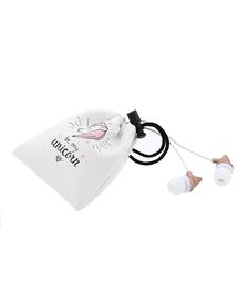 Tellur Magiq In-Ear Headphones Ακουστικά  Με Υφασμάτινη Θήκη σε Ροζ Χρώμα (TLL162212)