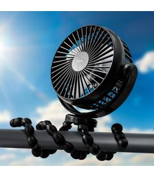 Flex Fan – Φορητός Ανεμιστήρας με Ενσωματωμένο Power Bank και Ευέλικτη Βάση