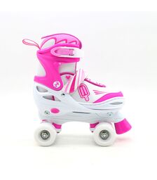 Αθλοπαιδιά Αυξομειούμενα Inline/Roller Skates/Παγοπέδιλα, 3 σε 1, για Κορίτσια Χρώμα (Φούξια), Μέγεθος (26-29)