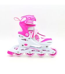 Αθλοπαιδιά Αυξομειούμενα Inline/Roller Skates/Παγοπέδιλα, 3 σε 1, για Κορίτσια Χρώμα (Φούξια), Μέγεθος (26-29)