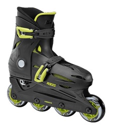 Roces Orlando 4.0 Inline Skates με Προστατευτικά και Κράνος, Μαύρο Λάιμ Χρώμα (Μαύρο), Μέγεθος (30-35)