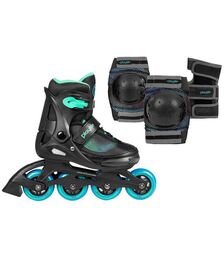 PLAYLIFE Joker Blue Sky Combo Αυξομειούμενα Πατίνια Χρώμα (Μαύρο-Μπλε), Μέγεθος (28-31)