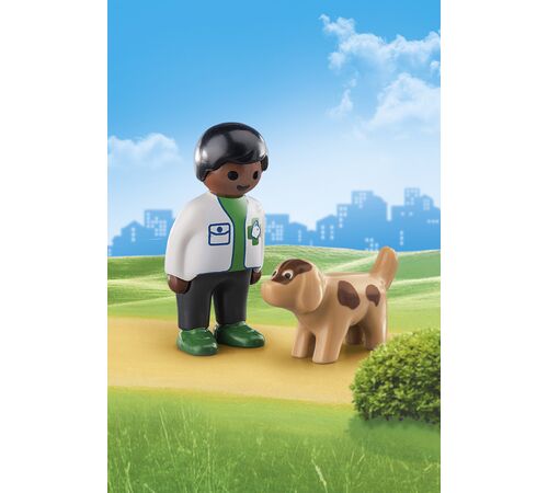 PLAYMOBIL 1-2-3 Κτηνίατρος με σκυλάκι 70407