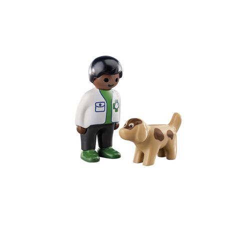 PLAYMOBIL 1-2-3 Κτηνίατρος με σκυλάκι 70407