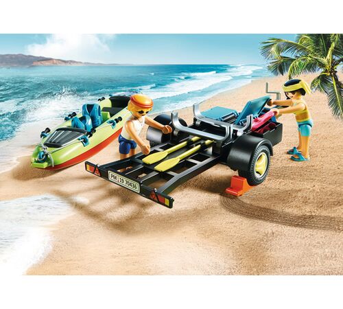 PLAYMOBIL Family Fun Αυτοκίνητο με ανοιχτή οροφή και κανό 70436