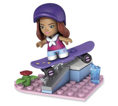 MEGA BLOKS BARBIE - ΦΙΓΟΥΡΕΣ ΜΕ ΑΞΕΣΟΥΑΡ-SKATEBOARDER GWR21/GWR24