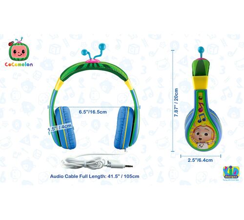 eKids-COCOMELON-YOUTH HEADPHONES (ενσυρματα ακουστικα για παιδια και εφηβους) 113692/CO-140