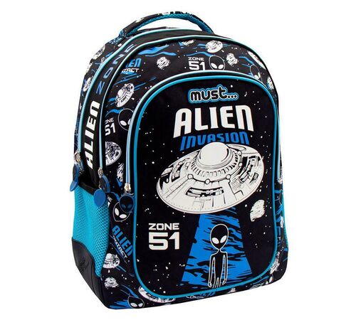 ΤΣΑΝΤΑ ΠΛΑΤΗΣ MUST GLOW IN THE DARK 32Χ18Χ43 3ΘΗΚΕΣ ALIEN INVASION 000584732