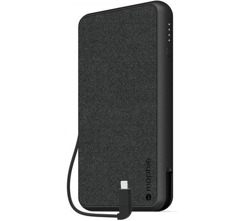 Mophie Powerstation Plus XL 10k Powerbank με καλώδιο Micro-USB/Lightning (μαύρο)