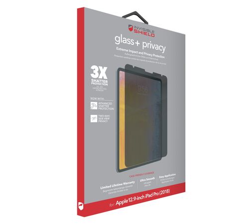 ZAGG InvisibleShield Tempered Glass – Apple iPad Pro 2018 12.9-inch (privacy)