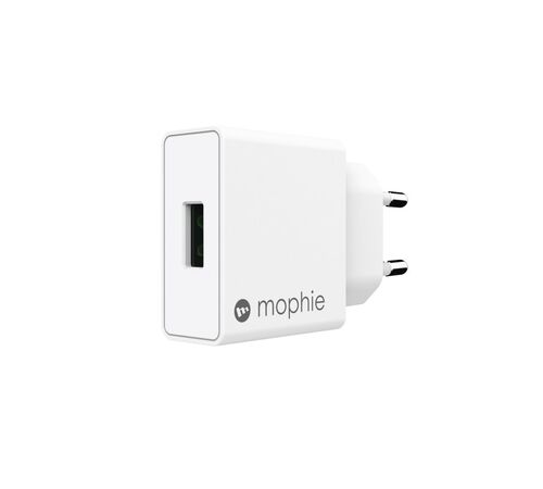 Mophie Wall Adapter USB-A Οικιακός φορτιστής Quick Charge ισχύος 18W (λευκός)