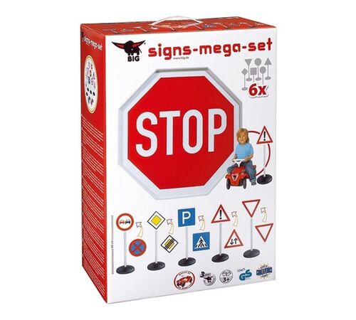 Big ΣΗΜΑΤΑ ΟΔΙΚΗΣ ΚΥΚΛΟΦΟΡΙΑΣ MEGA SET 67εκ 5 Τεμάχια