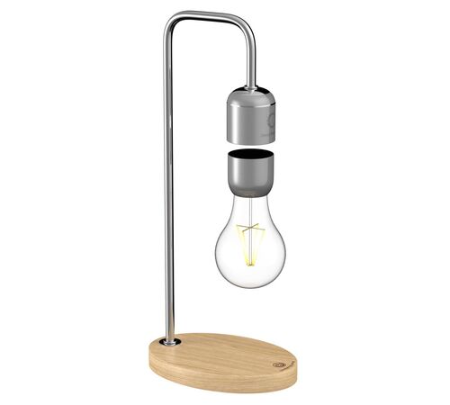 Designnest® Levitating Light Bulb |Table Lamp| Μαγνητικό αιωρούμενο επιτραπέζιο φωτιστικό (ασημί)