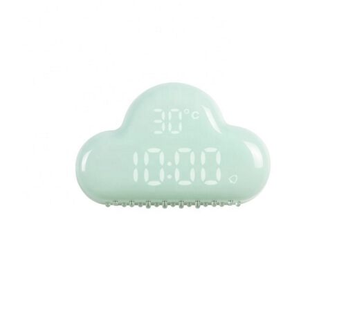 Designnest® AlarmClock Cloud |MUID| Ρολόι/ξυπνητήρι/θερμόμετρο συννεφάκι (Πράσινο)