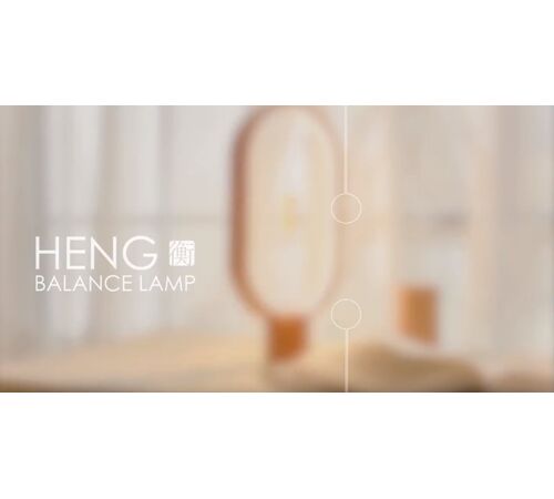 DesignNest Heng Balance Mini |Plastic Lamp Ellipse| Διακοσμητική λάμπα με μαγνητικό διακόπτη (Light Grey)