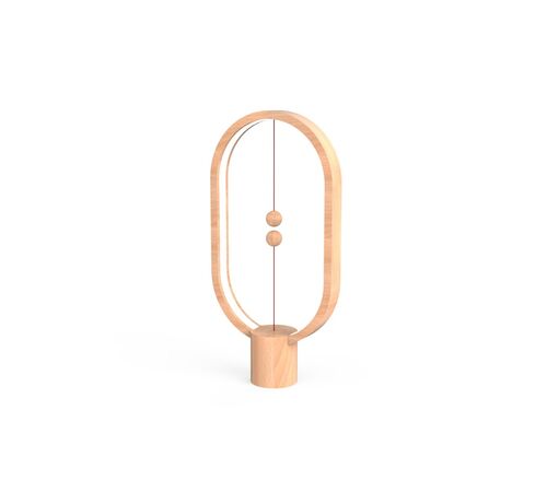 Designnest Heng Balance |Wooden Lamp Ellipse| Διακοσμητική λάμπα με μαγνητικό διακόπτη (Light Wood)