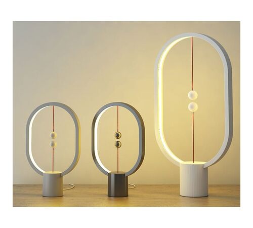 DesignNest Heng Balance Mini |Plastic Lamp Ellipse| Διακοσμητική λάμπα με μαγνητικό διακόπτη (Light Grey)