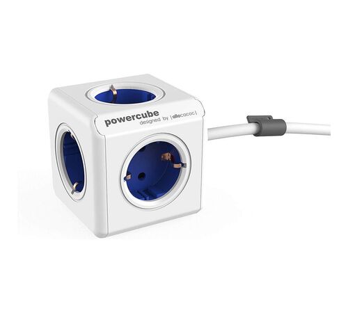 Allocacoc® PowerCube | Extended| Πολύπριζο 5 θέσεων – Μπλε – 1306BL/DEEXPC