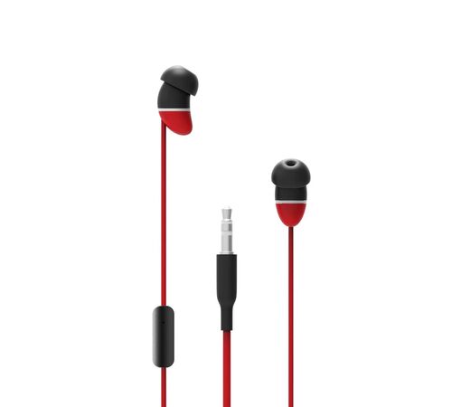 Designnest earBeans |Bass| Ελαφριά ακουστικά σε σχήμα φασολιού (κόκκινο)