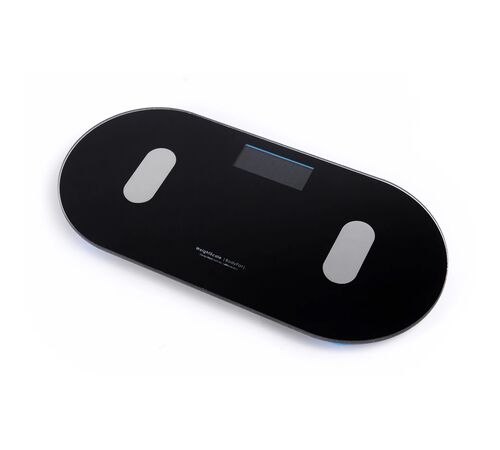 Designnest WeightScale |Smart| Έξυπνη γυάλινη ζυγαριά για λιπομέτρηση και app για παρακολούθηση του βάρους σε smartphone (μαύρο)