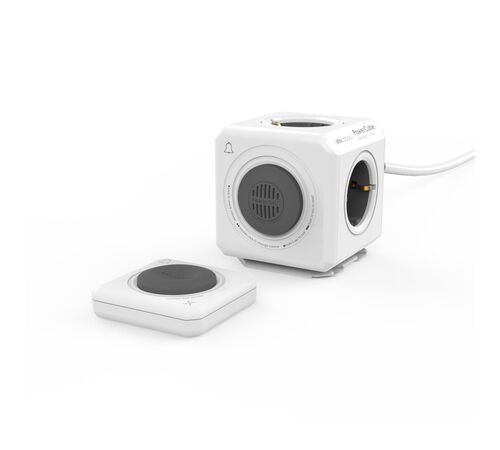 Allocacoc® PowerCube |Extended DoorBell| Τηλεχειριζόμενο Πολύπριζο 4 θέσεων - Γκρι - 10786/DEEXBL