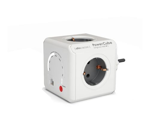 Allocacoc® PowerCube |Original WiFi| Πολύπριζο 4 θέσεων - Γκρι - 9610/DEORWF