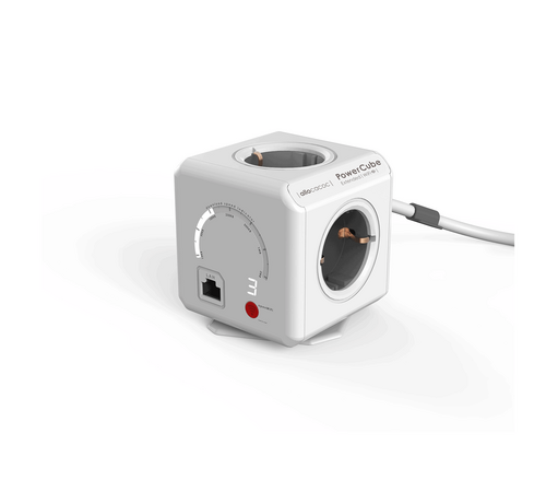 Allocacoc® PowerCube |Extended WiFi| Πολύπριζο 4 θέσεων - Γκρι - 9710/DEEXWF