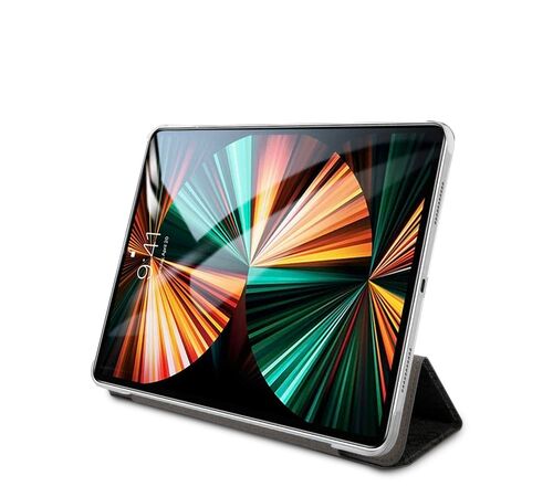 Guess 4G Logo Saffiano Collection Book Cover Θήκη κατάλληλη για Apple iPad Pro 2021 11" (Space Grey - GUIC11G4GFGR)