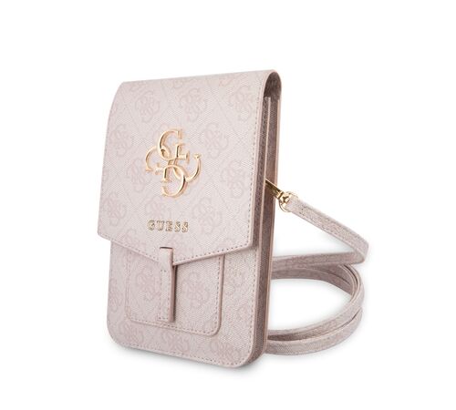 Guess 4G Big Logo Bag Τσαντάκι clutch κατάλληλο για smartphone (Pink - GUWBG4GFPI)