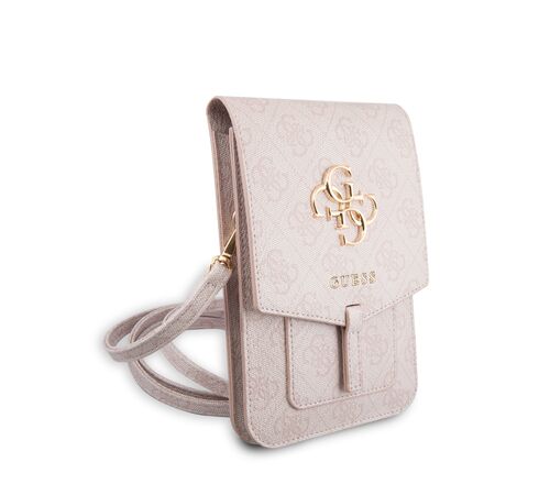 Guess 4G Big Logo Bag Τσαντάκι clutch κατάλληλο για smartphone (Pink - GUWBG4GFPI)