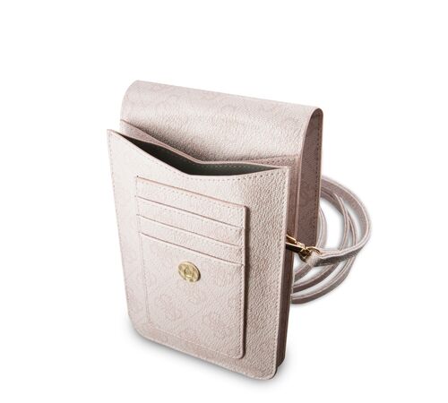 Guess 4G Big Logo Bag Τσαντάκι clutch κατάλληλο για smartphone (Pink - GUWBG4GFPI)