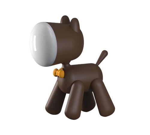 Designnest® PuppyLamp |Janpim| Επιτραπέζια λάμπα αστείο κουτάβι με διακόπτη στη ουρά του (καφέ)