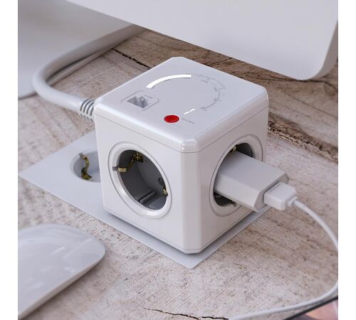 Allocacoc® PowerCube |Original WiFi| Πολύπριζο 4 θέσεων - Γκρι - 9610/DEORWF