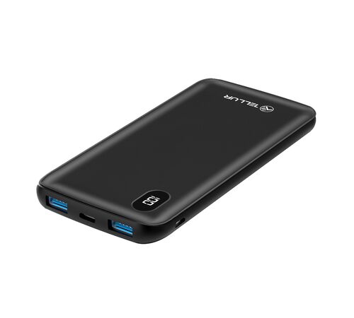 Tellur Powerbank PD100 10.000mAh σε μαύρο χρώμα με 2x USB, 1xUSB-C (TLL158231)