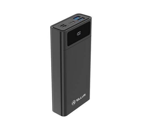 Tellur Powerbank PD200 20.000mAh σε μαύρο χρώμα με 2x USB, 1xUSB-C (TLL158241)