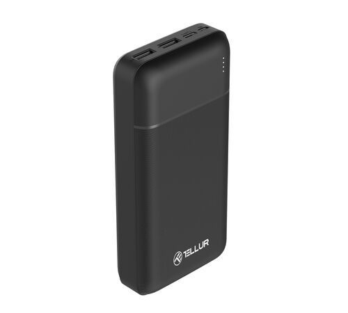 Tellur Powerbank PBC202 20.000mAh σε μαύρο χρώμα με 2x USB, 1xUSB-C, 1xMicroUSB (TLL158261)
